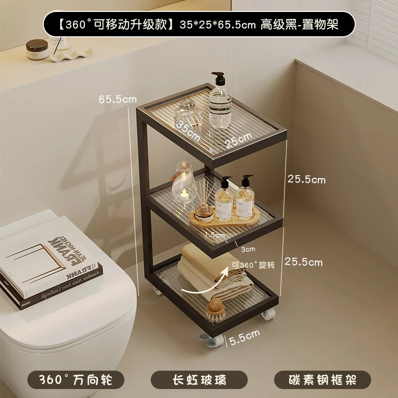 Floor Standing Storage Cabinet - Waterproof Multifunctional Organizer for Narrow Gaps & Small Bathrooms, Everstock