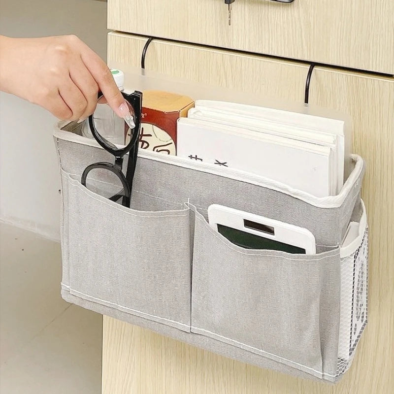 Bedside Hanging Basket - Soft Fabric Bunk Bed Caddy for Books, Phones and Remotes in Dorm Rooms, Everstock