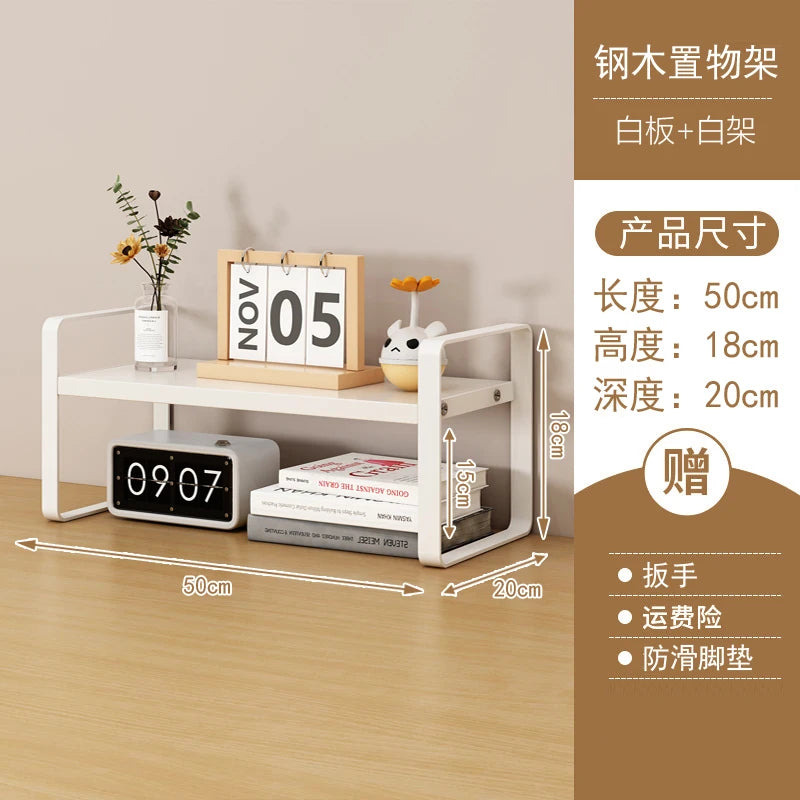 Multi-Layer Desk Organizer Rack - Layered Desktop Storage Shelf for Books, Files and Stationery, Student Desk, Everstock
