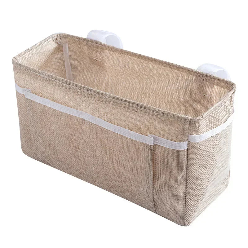 Bedside Hanging Storage Caddy - Waterproof Polyester Cotton Pocket Organizer for Crib Rails, Dorm Bunks and Nightstands, Everstock