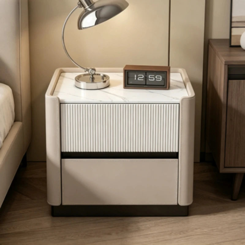 Bedside Nightstand with Storage - Minimalist Modern Bedroom Side Table, 45 x 40 x 50 cm, No Assembly Required, Everstock
