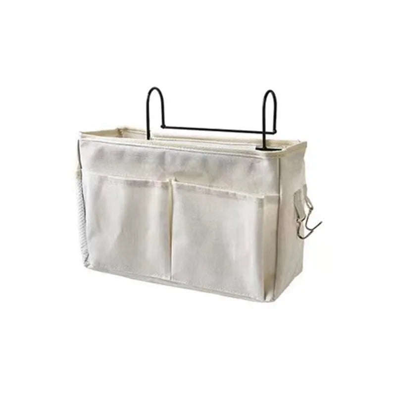 Baby Bedside Storage Caddy - Linen and Polyester Hanging Basket for Nursery Cot Essentials, Everstock