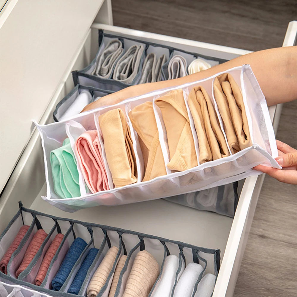Wardrobe Drawer Divider Organizer - Cabinet Storage Boxes for Underwear, Bra, Socks & Panties, Dorm & Bedroom, Everstock