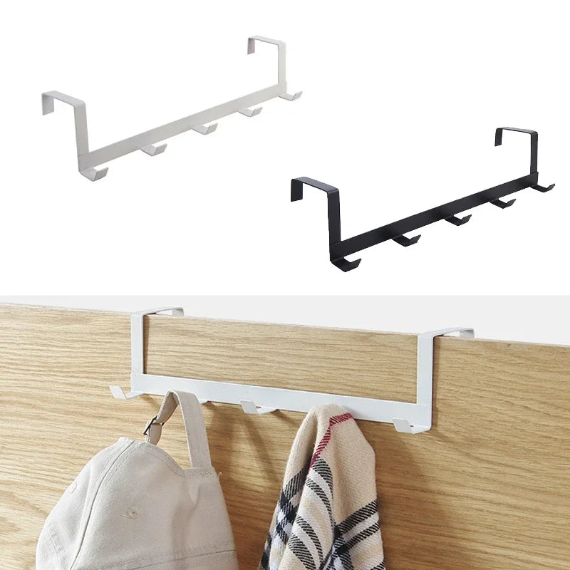 Over-the-Door Hook Rack - 5-Hook Organizer for Coats, Towels, Keys & Hats, Bathroom & Kitchen, Everstock