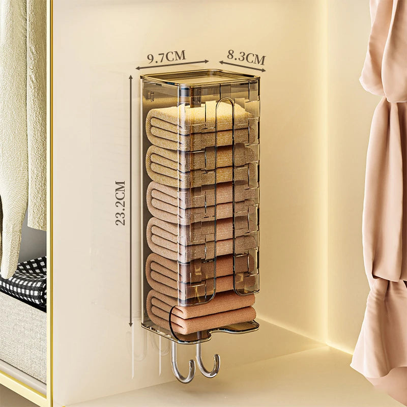 Wall-Mounted Storage Organizer - Closet Underwear & Sock Bins with Kitchen Garbage Bag Holder, Everstock