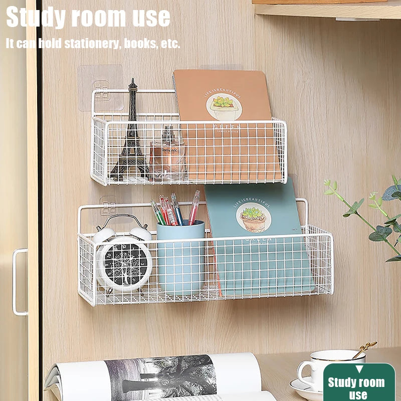 Wall-Mounted Storage Rack - No-Drill Iron Shelf for Coats, Caps & Everyday Essentials in Bedroom & Entryway, Everstock