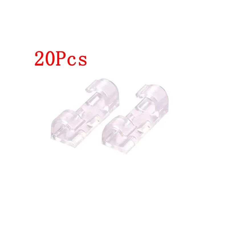Cable Organizer Clips - Self-Adhesive ABS Plastic Cord Holders for Desk, Workstation and USB Charging Cables, Everstock
