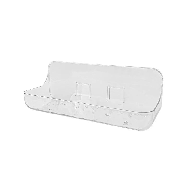 Acrylic No-Drill Shower Shelf - Wall Mounted Cosmetics Storage Rack for Washstand, Everstock