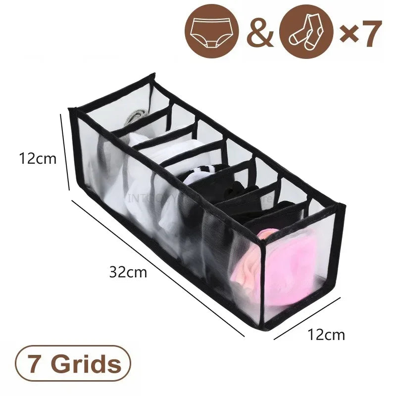 Closet Underwear Organizer Box - Wardrobe Drawer Dividers for Bras, Socks & Folded Clothes, Everstock