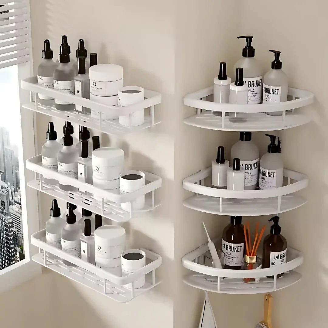 Aluminum Alloy Wall Shelf - No-Drill Shower Storage Organizer for Bathroom, Everstock