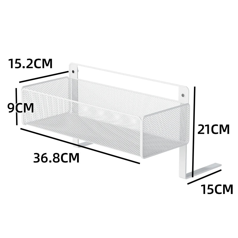 Bedside Storage Rack - No-Drill Bed Mounted Basket for Phones, Books and Bunk Beds, Everstock