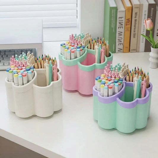 Multi-Compartment Desktop Organizer - Plastic Desk Organizer Tray for Stationery, Pens and Small Desk Goods, Everstock
