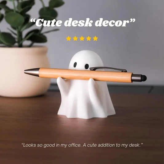 Pen Holder Cup - Ghost Shape Plastic Desk Organizer for Pens, Pencils and Brushes, Halloween Desk Decor, Everstock