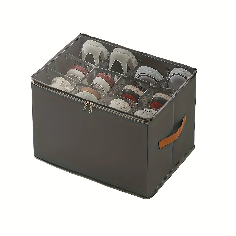 Foldable Oxford Fabric Shoe Storage Box - Closet Organizer for Sneakers & Sandals, Everstock
