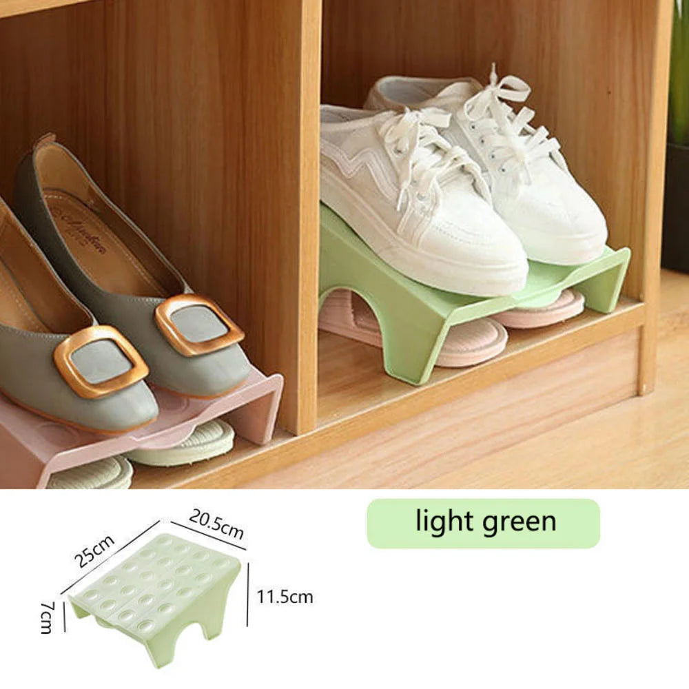 Double-Layer Shoe Holder - Space-Saving PP Plastic Shoe Rack Stacker for Shoe Cabinets and Entryway Shelves, Everstock