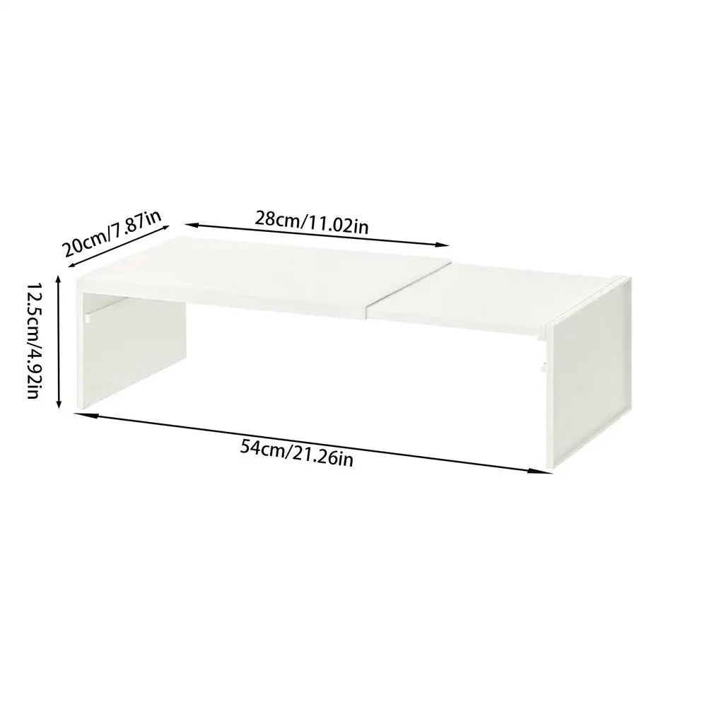 Expandable Cabinet Shelf Organizer - Stackable Riser Adjusting 30-53 cm for Kitchen Cabinets & Under-Sink, Everstock