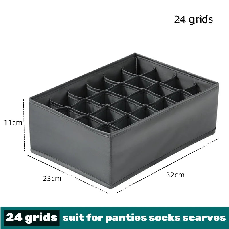 Drawer Divider Organizer Box - Storage for Underwear, Socks, Bras, Ties & Scarves, Wardrobe Clothes, Everstock