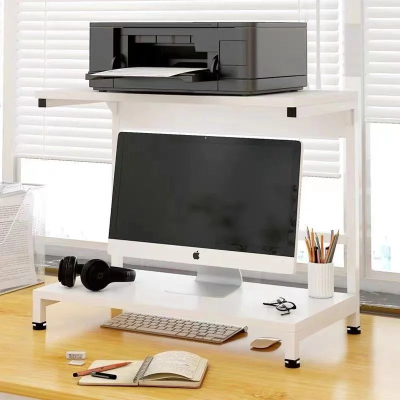 Desk Bookshelf Organizer - Wooden Desktop Shelf for Books, Laptop, Printer and Monitor, Everstock