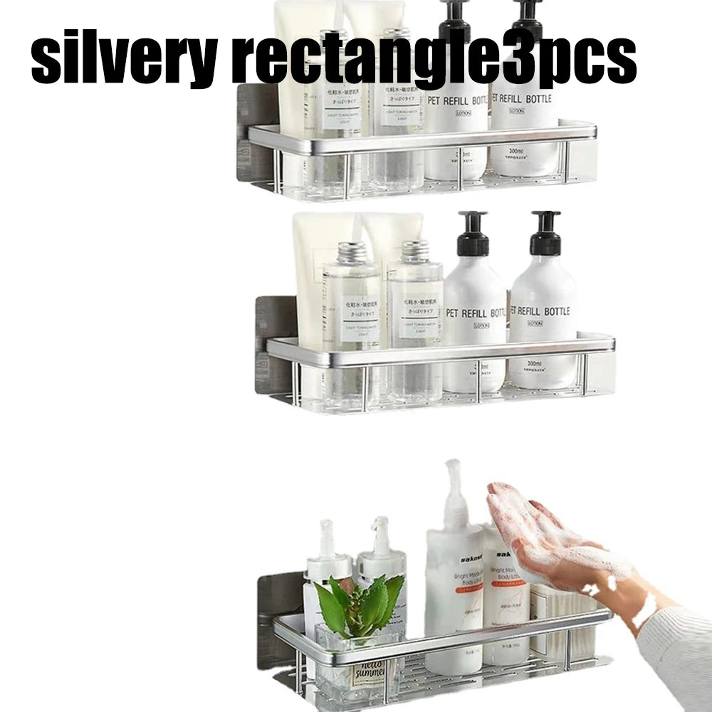 Tripod Towel Rack Shelf - No-Drill Shower Shampoo Storage Organizer, Everstock