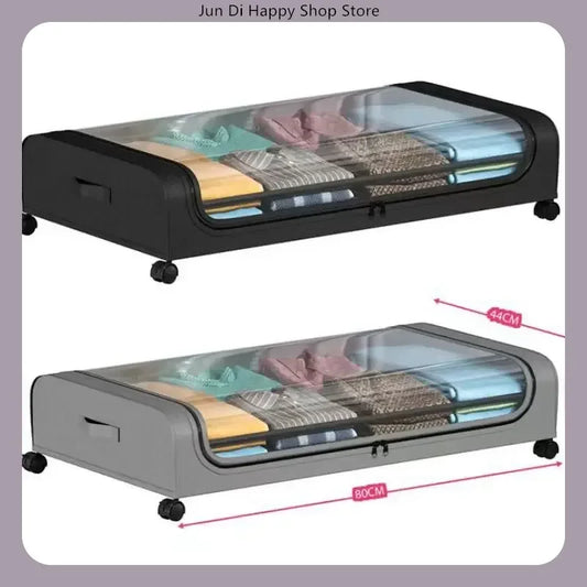 Under-Bed Storage Drawer with Wheels - Dust-Proof Rolling Box for Clothes and Shoes, Bedroom, Everstock