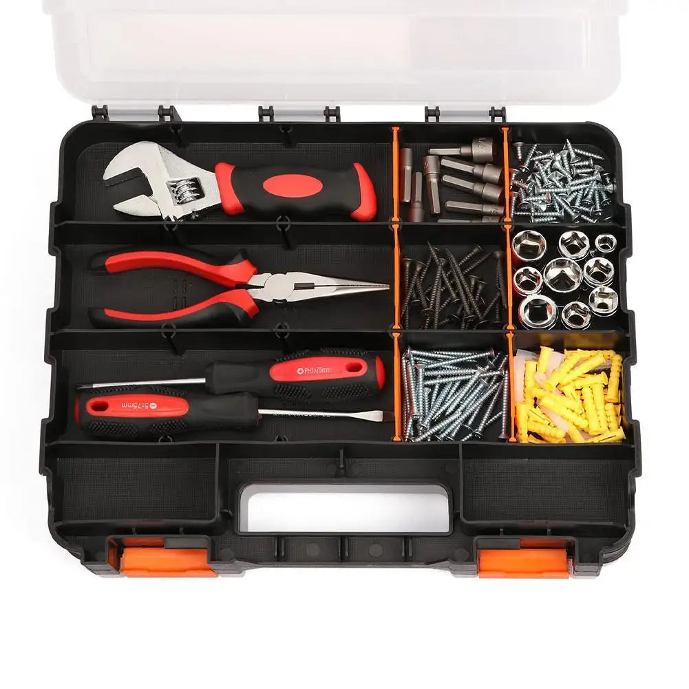 Hardware Storage Organizer Box - 34 Compartments with Dividers for Screws, Nuts & Bolts, Everstock