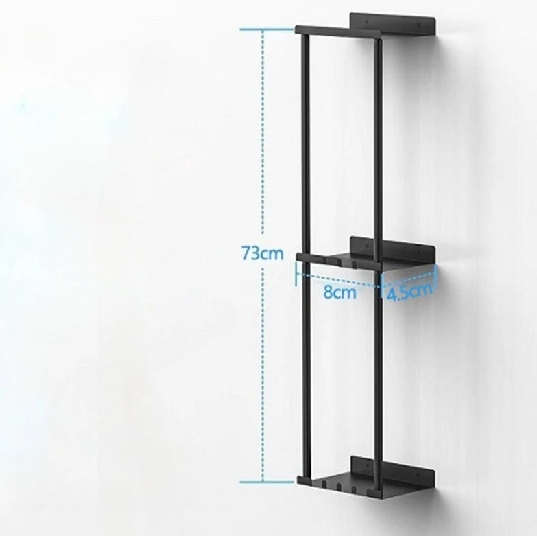 Metal 3-Tier Wall Shelf - Multifunctional Towel Holder Rack for Bathroom Organization, Everstock