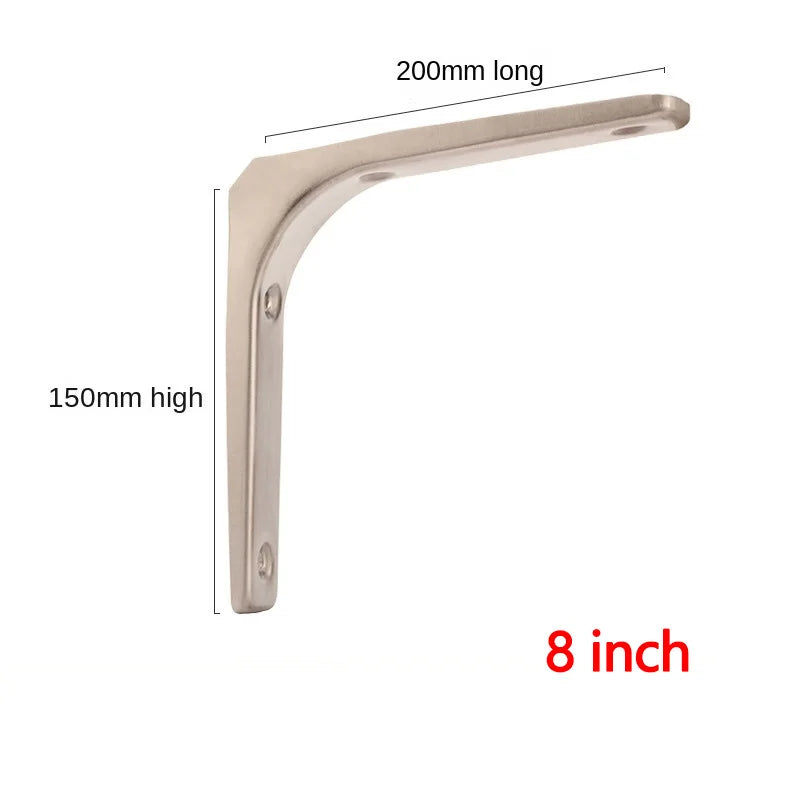 Heavy Duty Shelf Brackets 2 Pack - Alloy Steel L-Angle Wall Mount in 8, 10 and 12 Inch for Shelving, Everstock