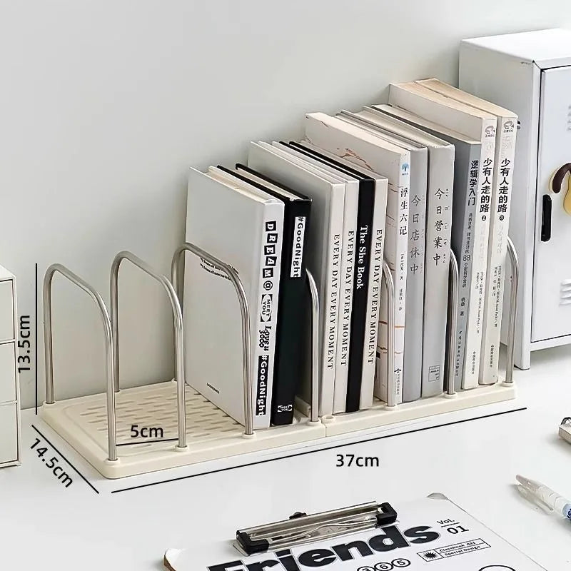 Desktop Bookshelf - Minimalist Desk Organizer Shelf with Non-Slip Base for Books, Files and Study Desks, Everstock