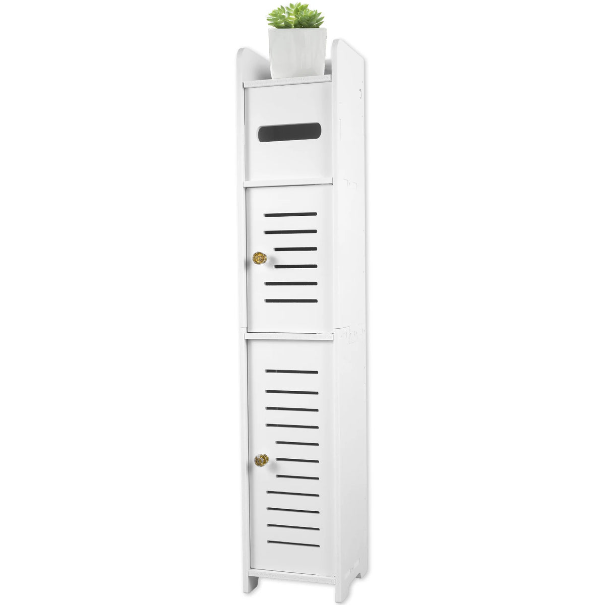 Floor-to-Ceiling Storage Cabinet - Multilayer Toilet Side Shelf, Large Capacity for Small Bathrooms, Everstock