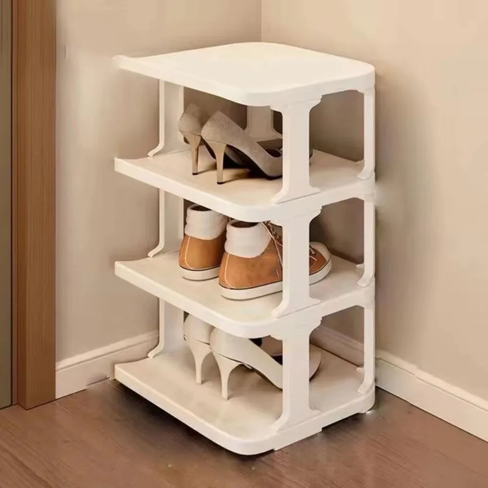 Removable Vertical Shoe Rack - Stackable 2 to 8 Layer Plastic Shoe Organizer with Open Shelves, Everstock