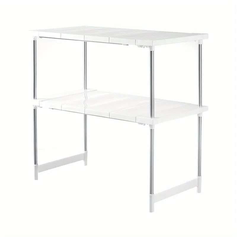Expandable Microwave Shelf - Adjustable Countertop Stand and Cabinet Organizer for Kitchen Storage, Everstock