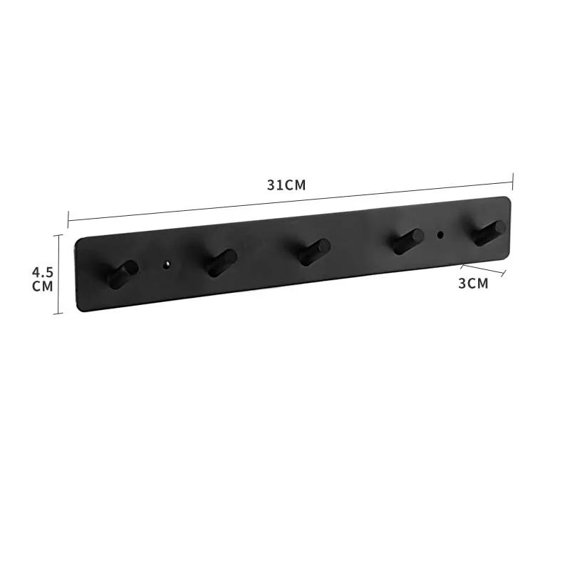 Stainless Steel Adhesive Key Hooks - No-Drill Wall Key Holder for Entryway, Hallway, Kitchen and Bathroom, Everstock