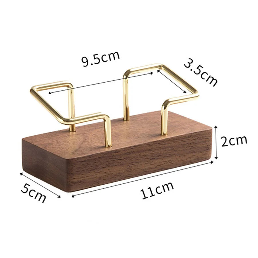 Wooden Business Card Holder - Desktop Display Stand for Office & Reception Counter, Everstock