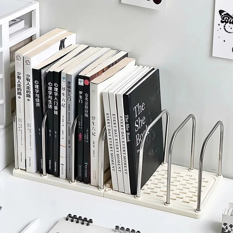 Desktop Bookshelf - Minimalist Desk Organizer Shelf with Non-Slip Base for Books, Files and Study Desks, Everstock