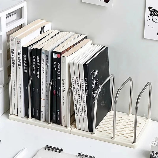 Desktop Bookshelf - Minimalist Desk Organizer Shelf with Non-Slip Base for Books, Files and Study Desks, Everstock