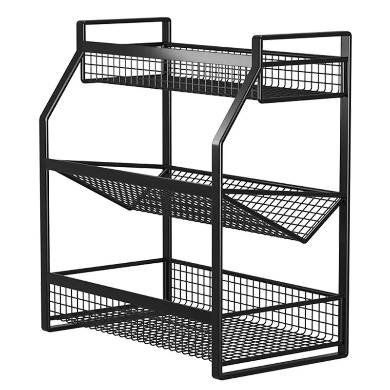 Spice Rack Drawer Organizer - Multi-Tier Metal Basket Shelf for Countertop, Pantry & Under-Sink Storage, Everstock