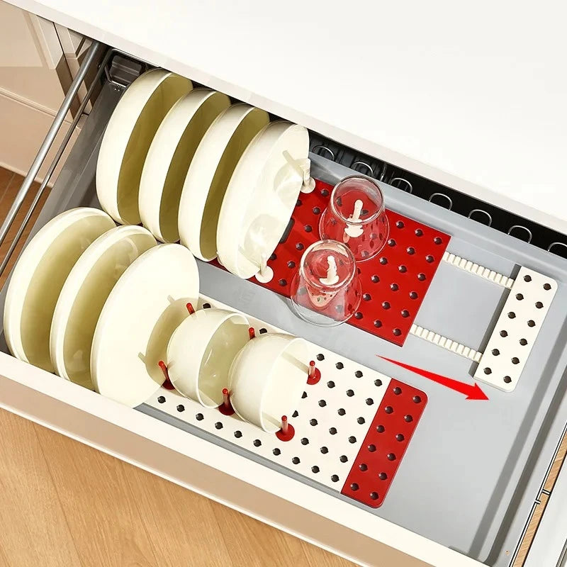 Expandable Dish Drying Rack - Telescopic BPA-Free Plate & Bowl Drainer for Sink and Countertop, Kitchen, Everstock