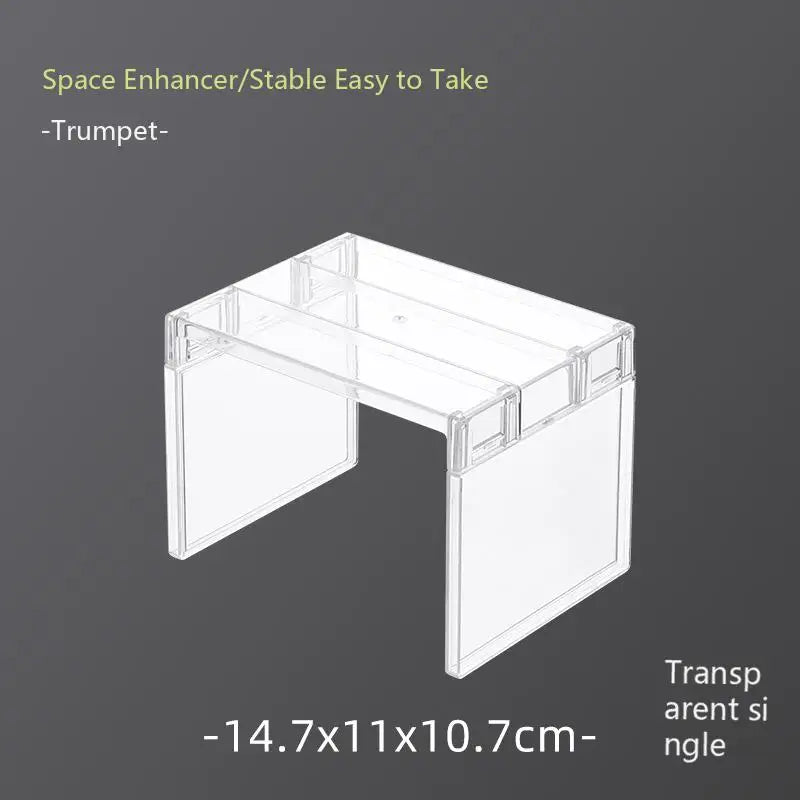 Expandable Cabinet Divider - Clear Waterproof Spice and Plate Organizer for Kitchen & Bathroom, Everstock