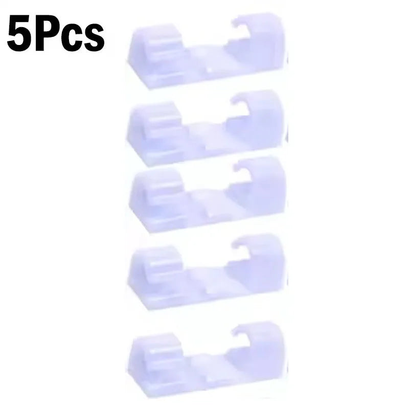 Self-Adhesive Cable Clips - ABS Cord Holders in 20-Piece and 16-Piece Sets for Desk, Home and Car, Everstock