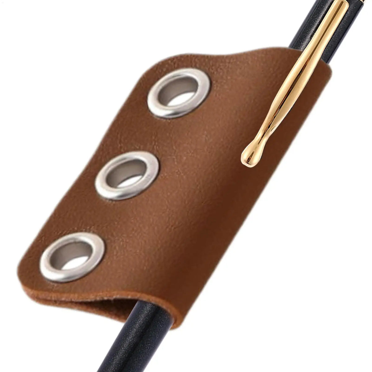 Pen Holder Clip - PU Leather and Metal Pen Loop for Journals, Notebooks and Loose-Leaf Planners, Everstock