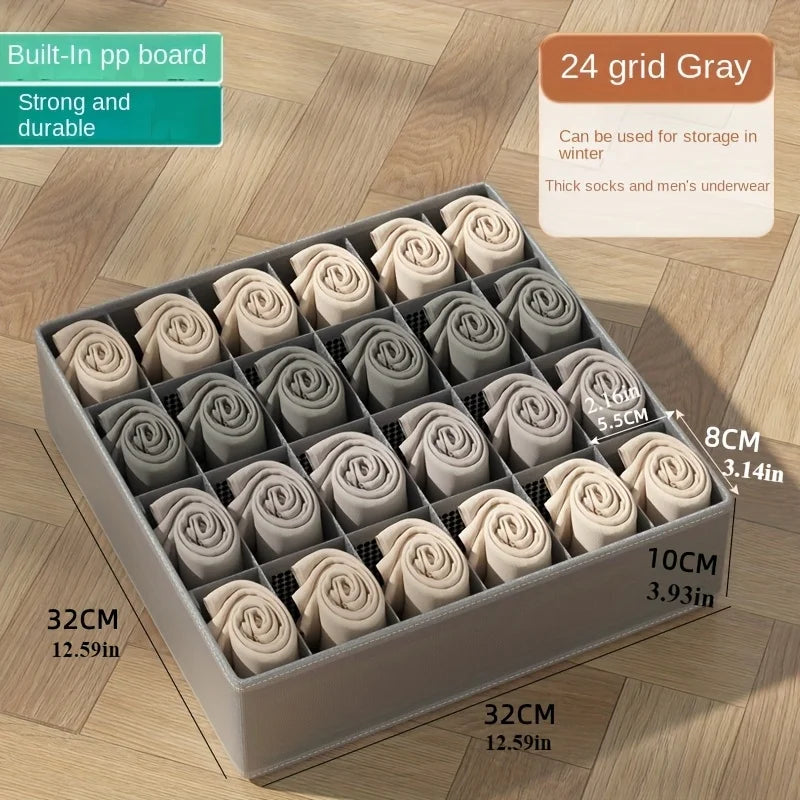 Underwear Drawer Organizer Set - Storage Boxes for Socks, Panties & Bras, Cabinet & Wardrobe Storage, Everstock