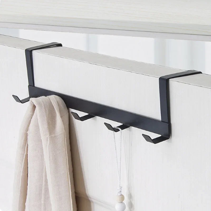 Over-the-Door Hook Rack - 5-Hook Organizer for Coats, Towels, Keys & Hats, Bathroom & Kitchen, Everstock