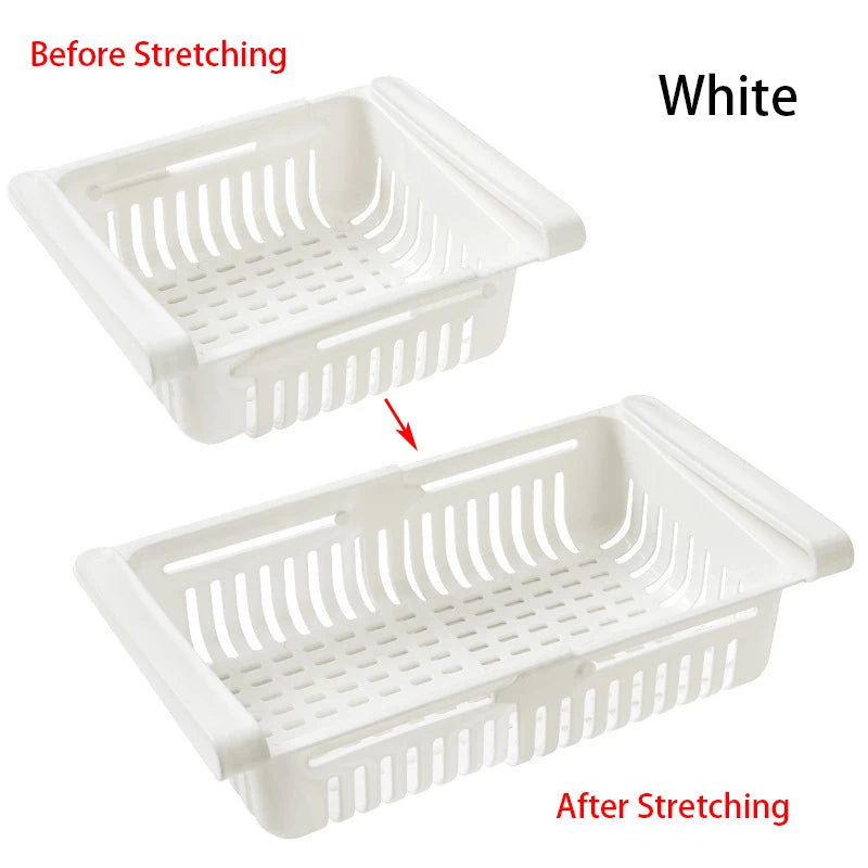 Fridge Shelf Hanging Drawer - Retractable Under-Shelf Basket Organizer for Refrigerator Storage, Everstock