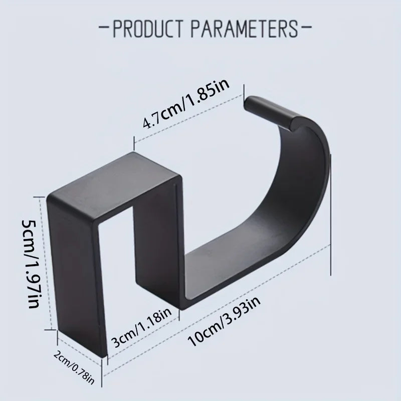 Aluminum Desk Hook - Anti-Slip Under-Desk Bag Holder for Handbags, Keys and Coats at an Office or Study Desk, Everstock