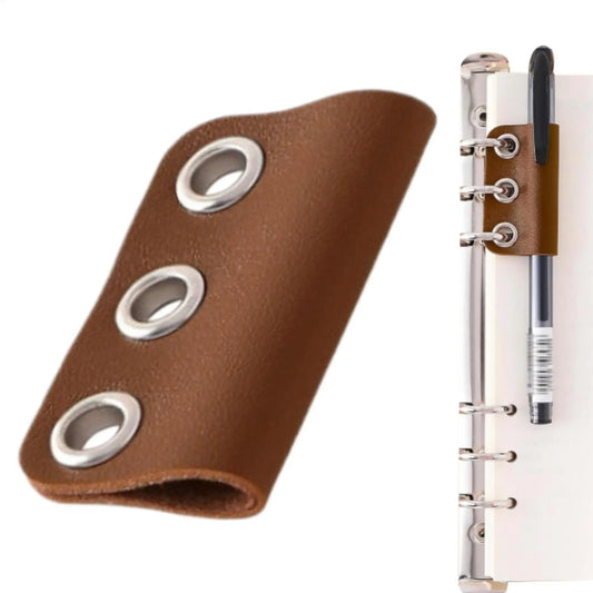 Pen Holder Clip - PU Leather and Metal Pen Loop for Journals, Notebooks and Loose-Leaf Planners, Everstock