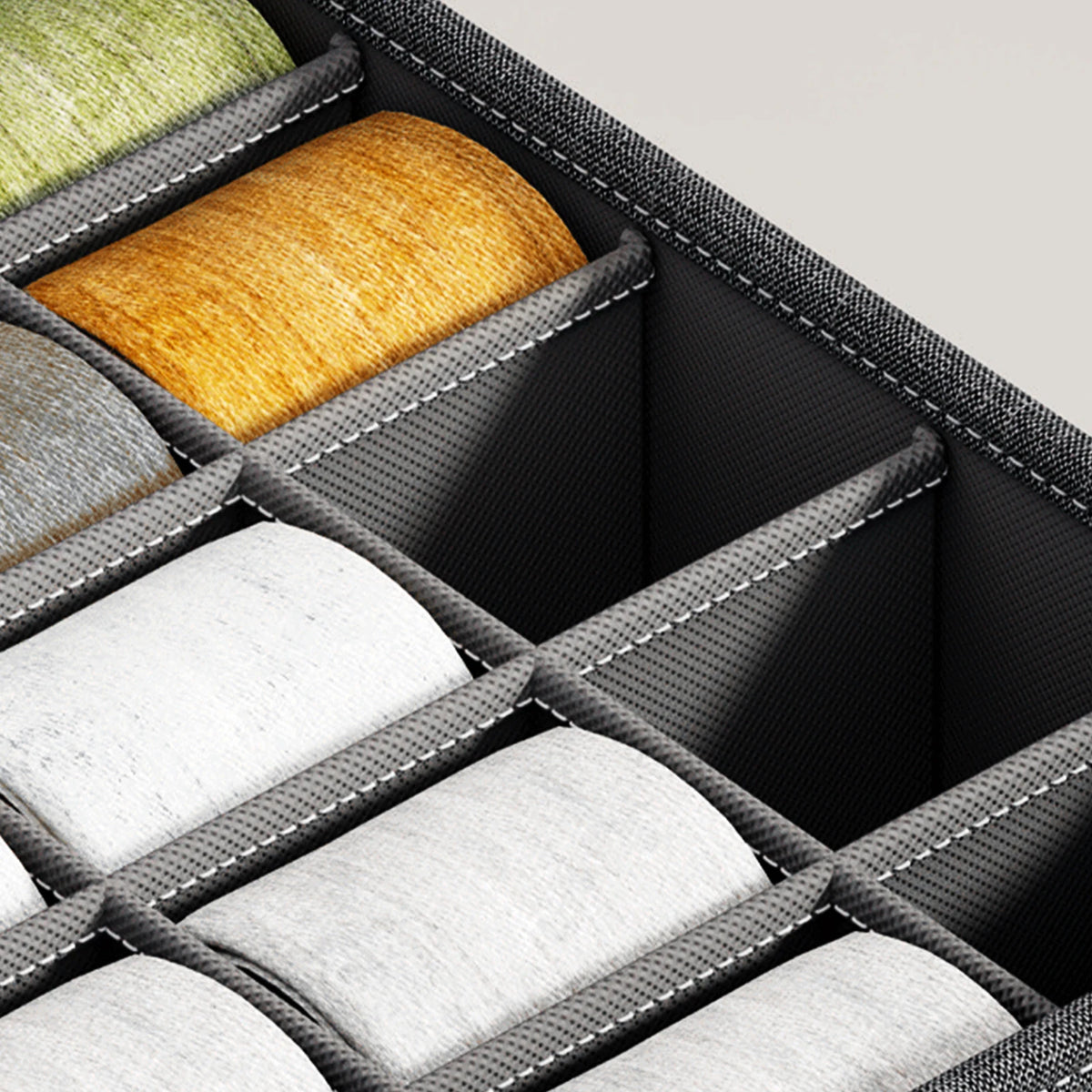Underwear Drawer Organizer - Non-Woven Fabric Storage Boxes for Socks, Bras & Clothing in Dresser and Wardrobe, Everstock