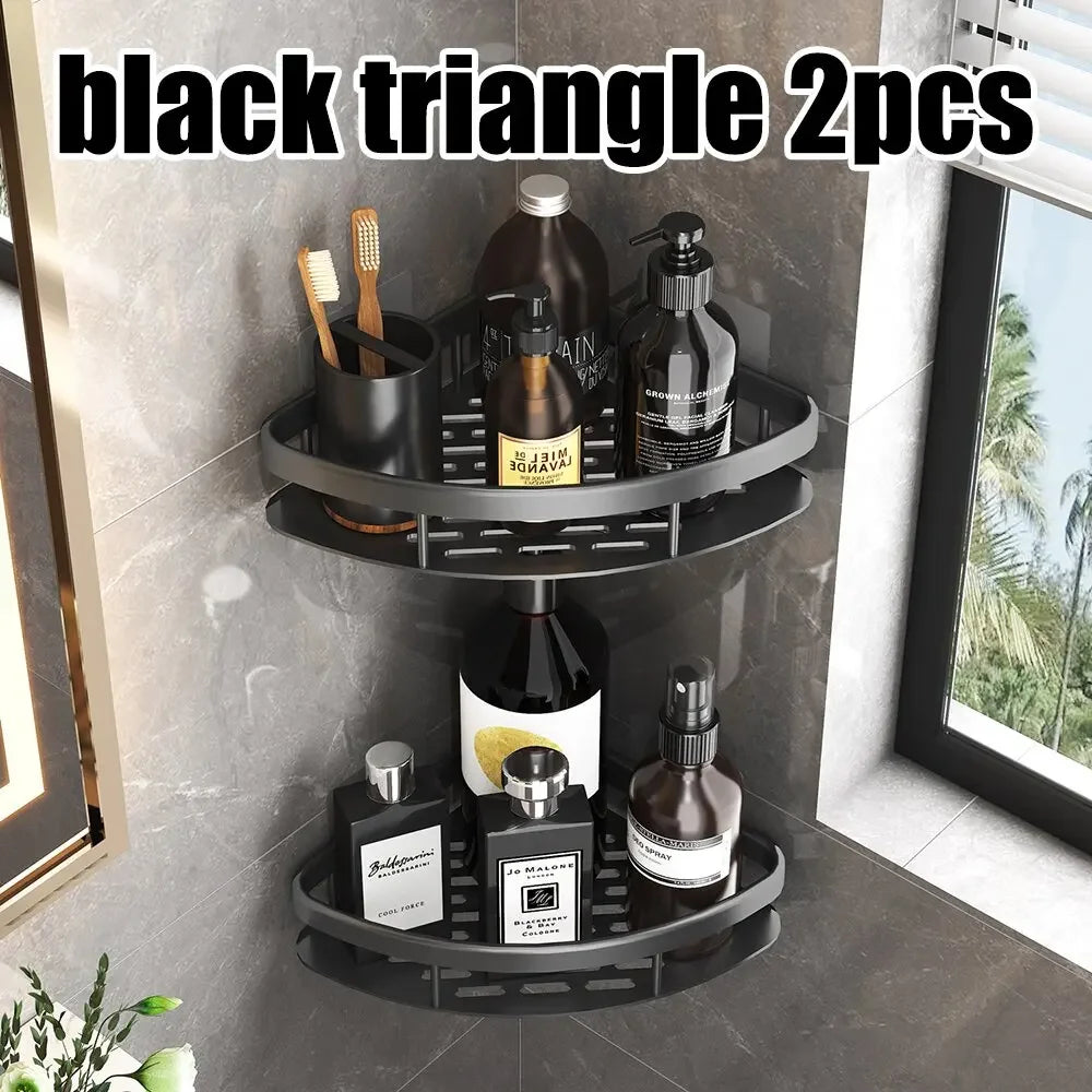 Tripod Towel Rack Shelf - No-Drill Shower Shampoo Storage Organizer, Everstock