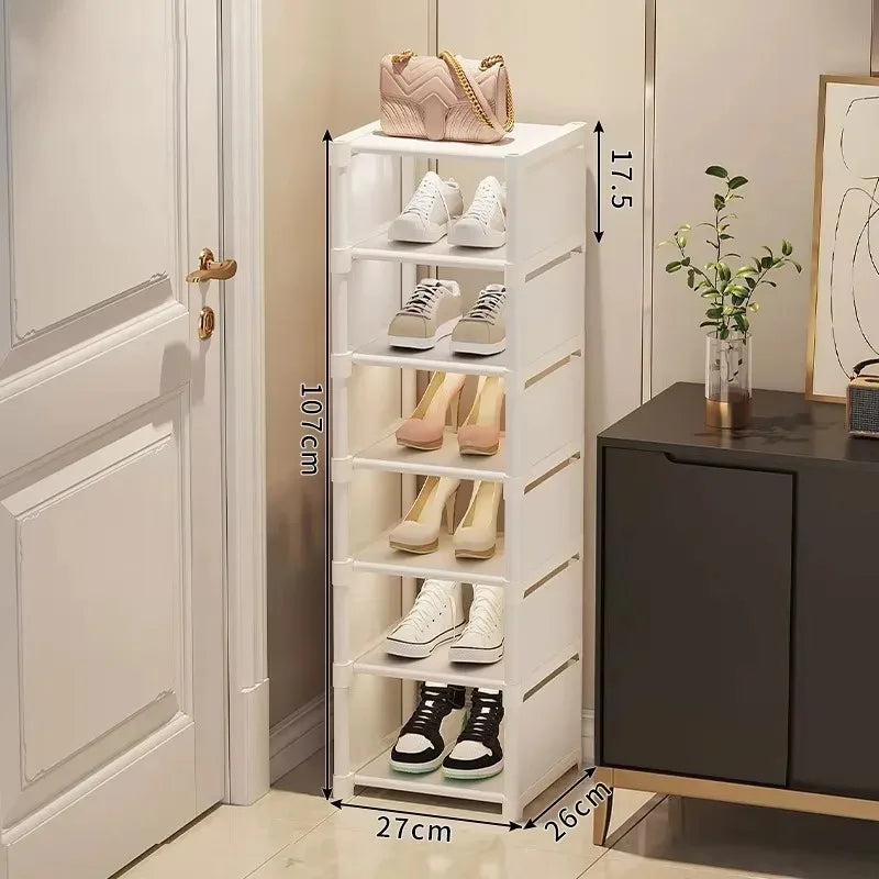 Stackable Shoe Rack Organizer - Non-Woven Fabric Shoe Storage with Steel Frame for Closet and Under-Bed, Everstock