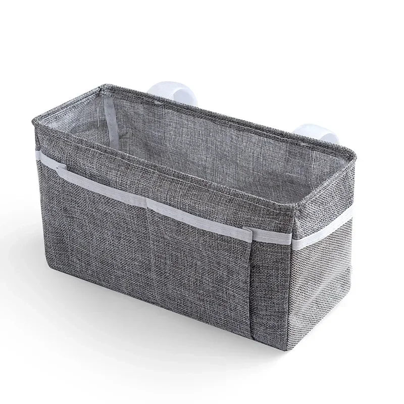 Bedside Hanging Storage Caddy - Waterproof Polyester Cotton Pocket Organizer for Crib Rails, Dorm Bunks and Nightstands, Everstock