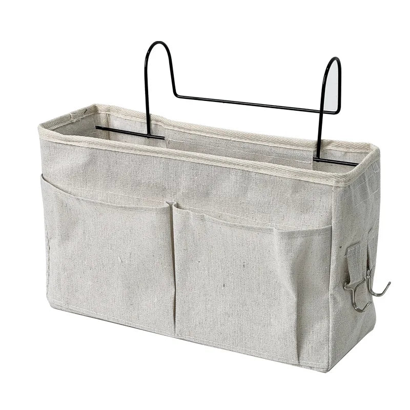Bedside Hanging Basket - Soft Fabric Bunk Bed Caddy for Books, Phones and Remotes in Dorm Rooms, Everstock
